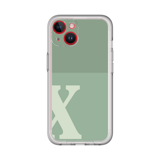 Slim Protection Premium Case［ オリジナル - initial two tone - X green ］