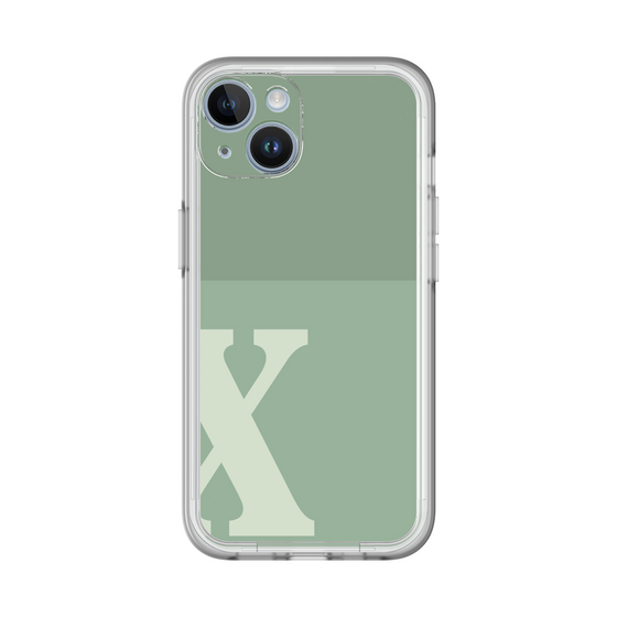 Slim Protection Premium Case［ オリジナル - initial two tone - X green ］
