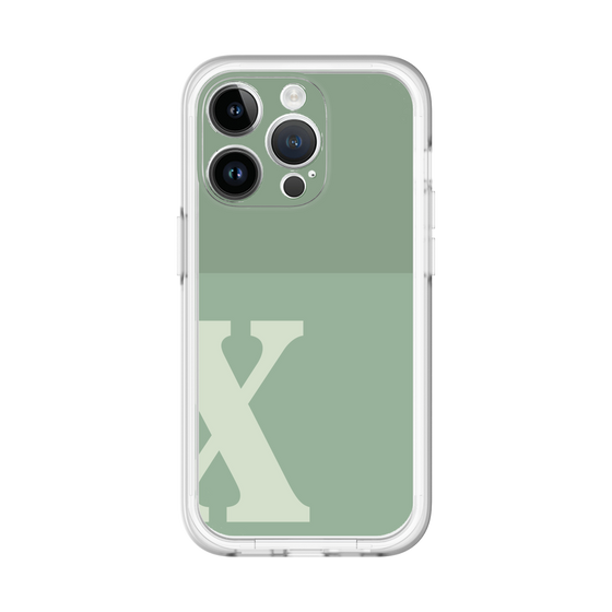 Slim Protection Premium Case［ オリジナル - initial two tone - X green ］