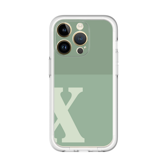 Slim Protection Premium Case［ オリジナル - initial two tone - X green ］