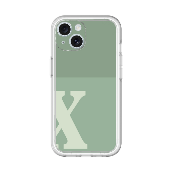 Slim Protection Premium Case［ オリジナル - initial two tone - X green ］