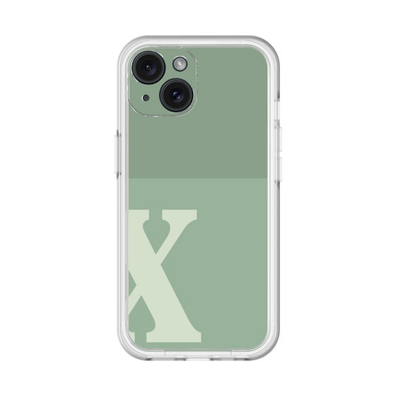 Slim Protection Premium Case［ オリジナル - initial two tone - X green ］