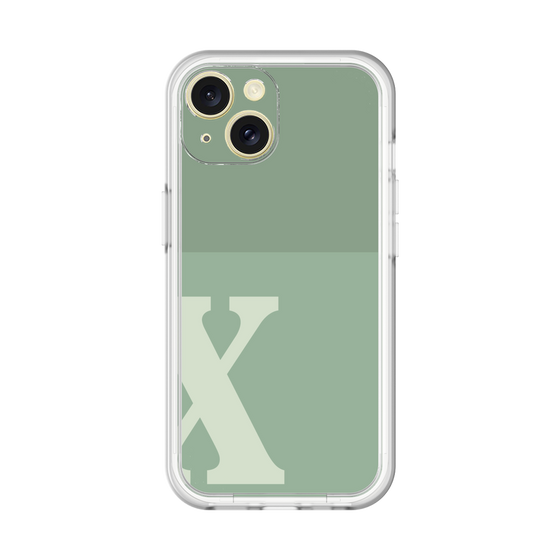 Slim Protection Premium Case［ オリジナル - initial two tone - X green ］