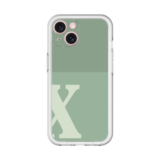 Slim Protection Premium Case［ オリジナル - initial two tone - X green ］