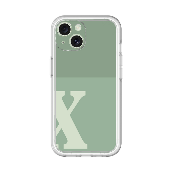 Slim Protection Premium Case［ オリジナル - initial two tone - X green ］