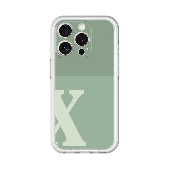 Slim Protection Premium Case［ オリジナル - initial two tone - X green ］