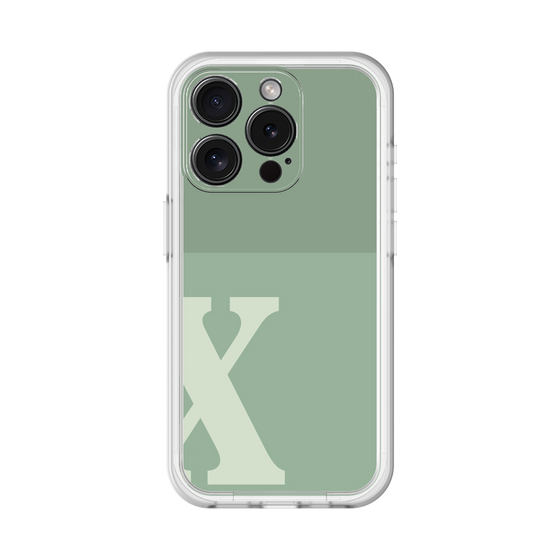 Slim Protection Premium Case［ オリジナル - initial two tone - X green ］
