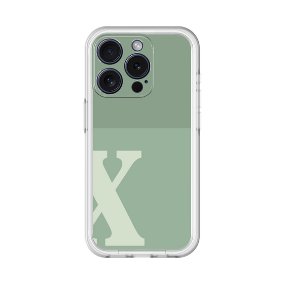 Slim Protection Premium Case［ オリジナル - initial two tone - X green ］