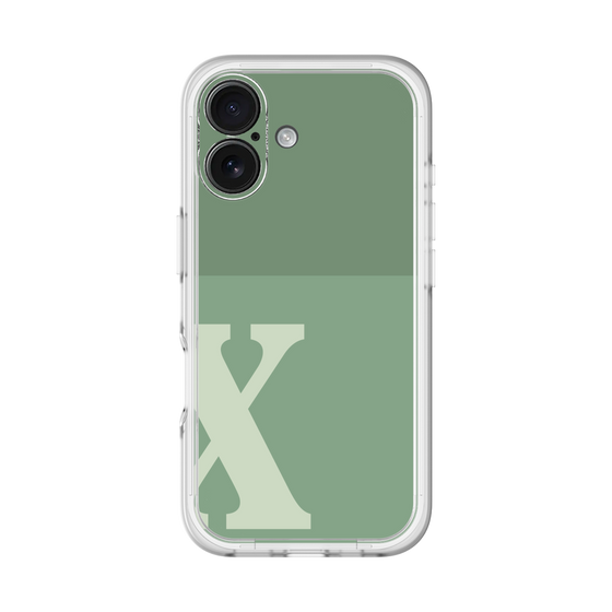 Slim Protection Premium Case［ オリジナル - initial two tone - X green ］