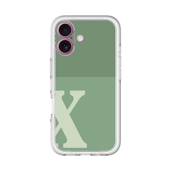Slim Protection Premium Case［ オリジナル - initial two tone - X green ］
