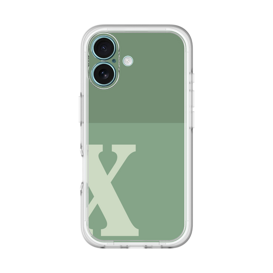 Slim Protection Premium Case［ オリジナル - initial two tone - X green ］