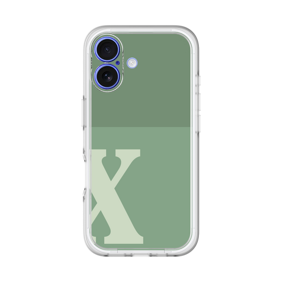 Slim Protection Premium Case［ オリジナル - initial two tone - X green ］