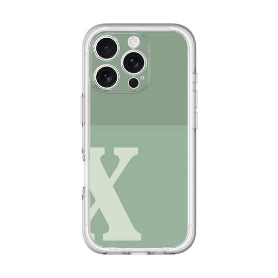 Slim Protection Premium Case［ オリジナル - initial two tone - X green ］