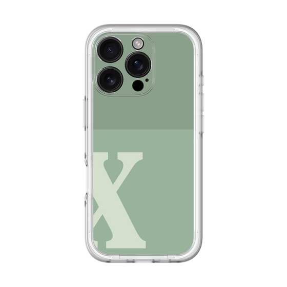 Slim Protection Premium Case［ オリジナル - initial two tone - X green ］