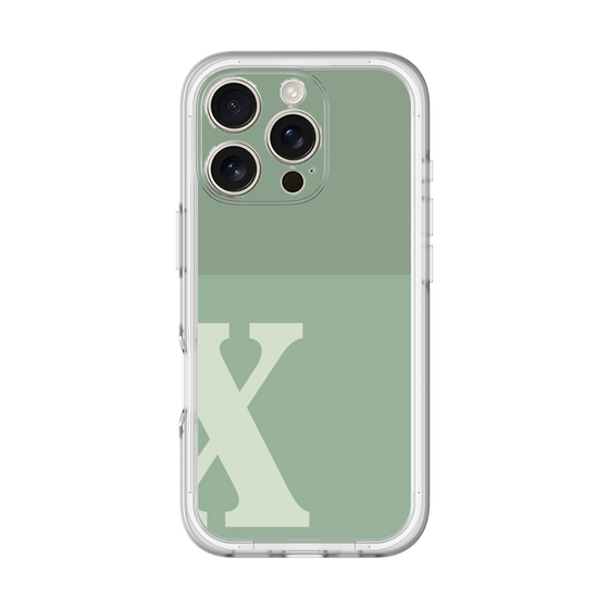 Slim Protection Premium Case［ オリジナル - initial two tone - X green ］