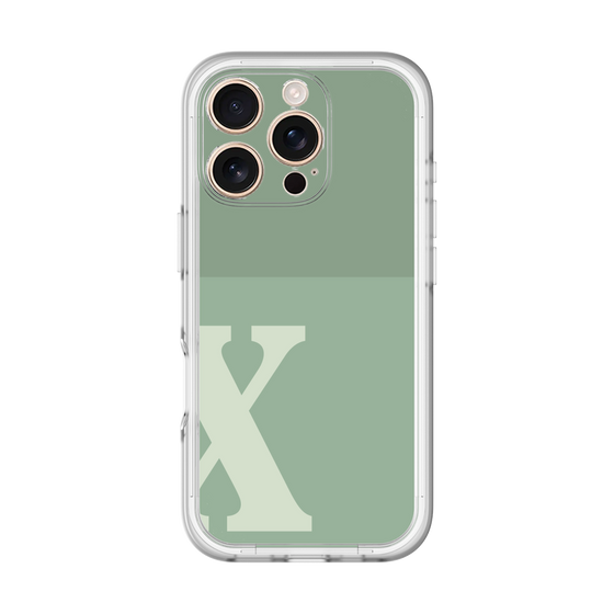 Slim Protection Premium Case［ オリジナル - initial two tone - X green ］