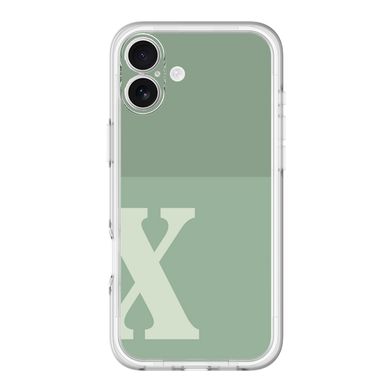 Slim Protection Premium Case［ オリジナル - initial two tone - X green ］