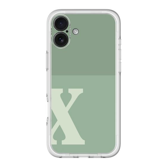 Slim Protection Premium Case［ オリジナル - initial two tone - X green ］
