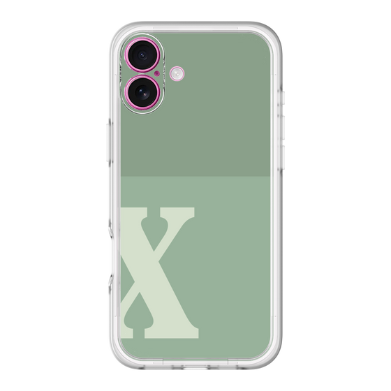 Slim Protection Premium Case［ オリジナル - initial two tone - X green ］