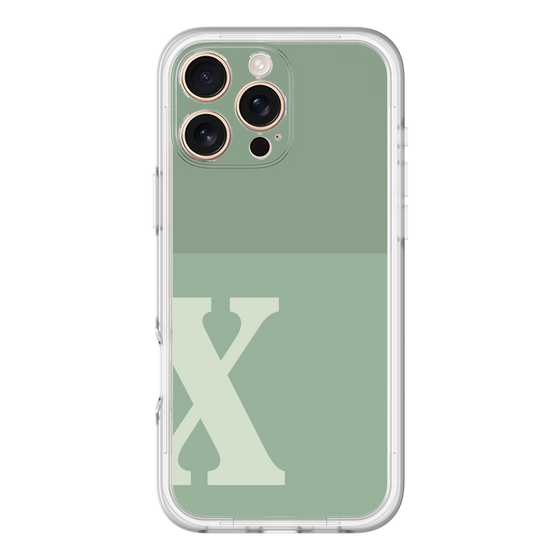 Slim Protection Premium Case［ オリジナル - initial two tone - X green ］