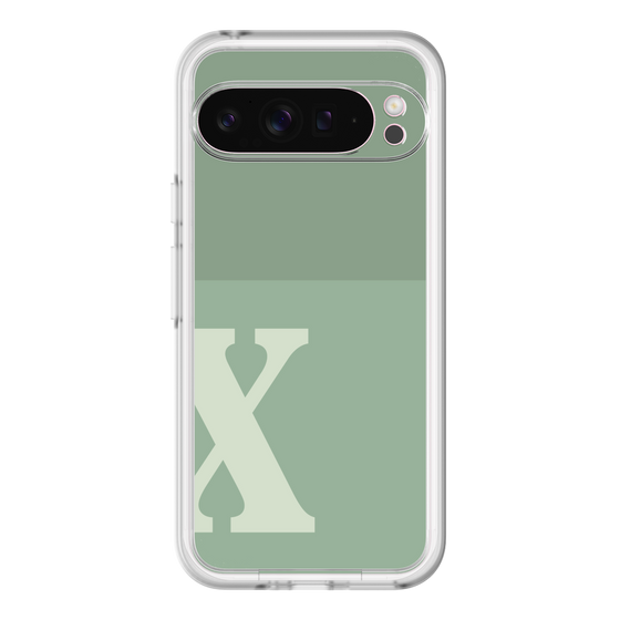 Slim Protection Premium Case［ オリジナル - initial two tone - X green ］