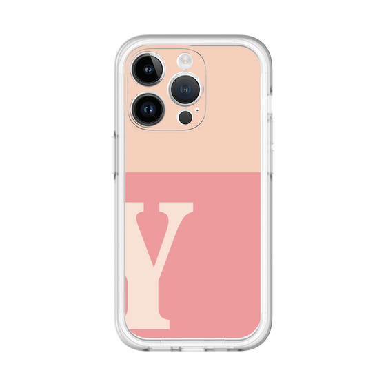Slim Protection Premium Case［ オリジナル - initial two tone - Y pink ］