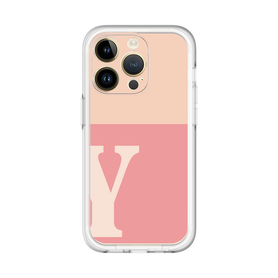 Slim Protection Premium Case［ オリジナル - initial two tone - Y pink ］