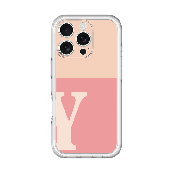 Slim Protection Premium Case［ オリジナル - initial two tone - Y pink ］