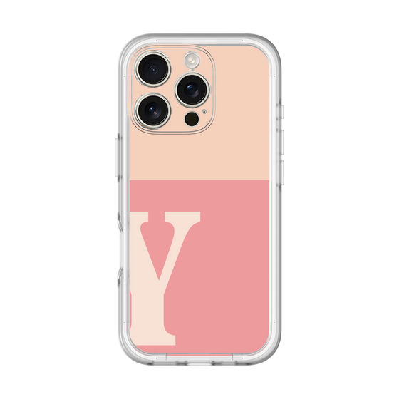 Slim Protection Premium Case［ オリジナル - initial two tone - Y pink ］