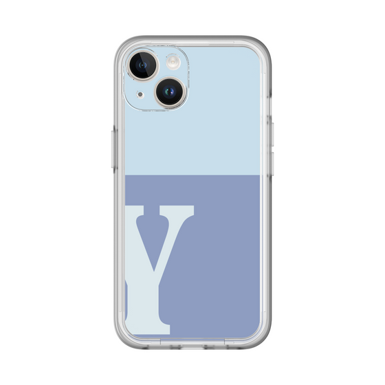 Slim Protection Premium Case［ オリジナル - initial two tone - Y blue ］