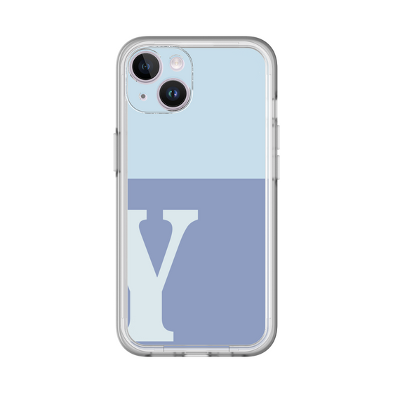 Slim Protection Premium Case［ オリジナル - initial two tone - Y blue ］