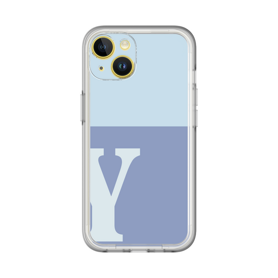 Slim Protection Premium Case［ オリジナル - initial two tone - Y blue ］