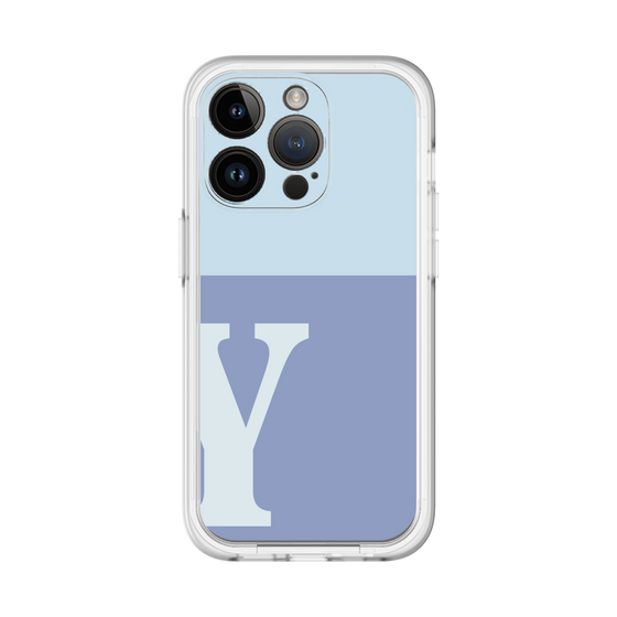 Slim Protection Premium Case［ オリジナル - initial two tone - Y blue ］