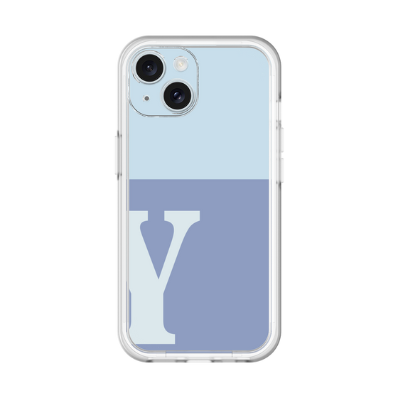 Slim Protection Premium Case［ オリジナル - initial two tone - Y blue ］