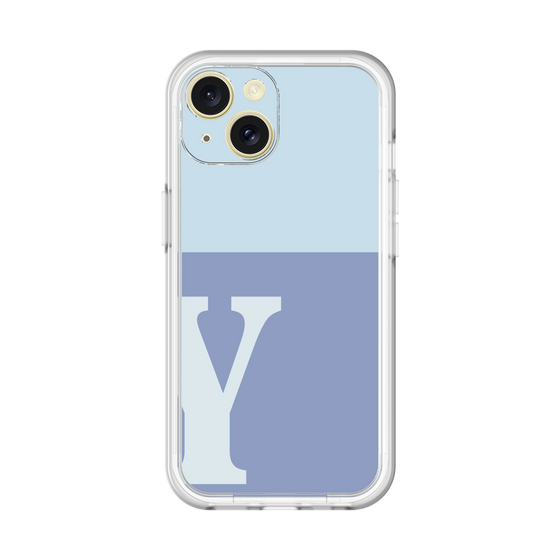 Slim Protection Premium Case［ オリジナル - initial two tone - Y blue ］