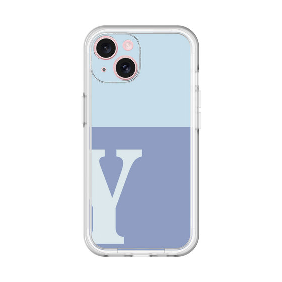 Slim Protection Premium Case［ オリジナル - initial two tone - Y blue ］
