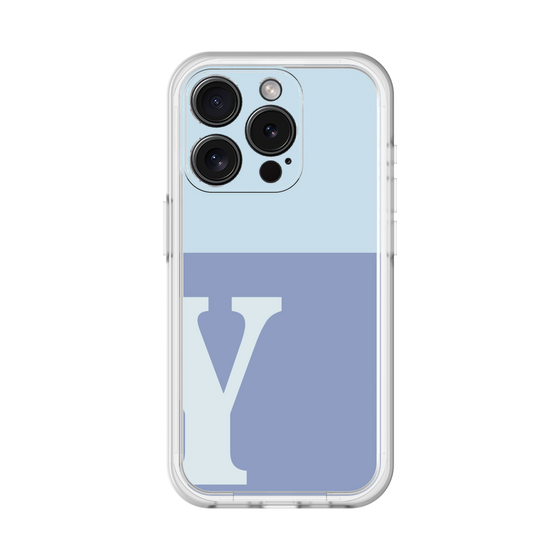 Slim Protection Premium Case［ オリジナル - initial two tone - Y blue ］