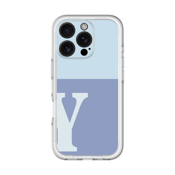 Slim Protection Premium Case［ オリジナル - initial two tone - Y blue ］