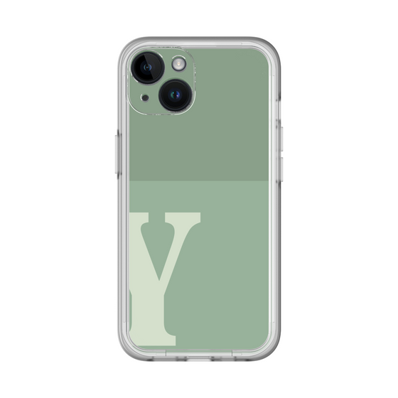 Slim Protection Premium Case［ オリジナル - initial two tone - Y green ］