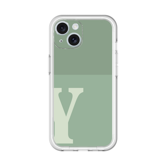 Slim Protection Premium Case［ オリジナル - initial two tone - Y green ］