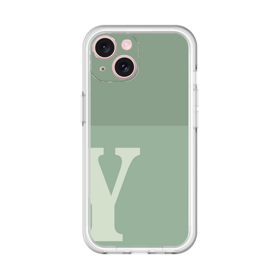 Slim Protection Premium Case［ オリジナル - initial two tone - Y green ］