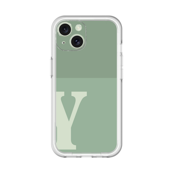 Slim Protection Premium Case［ オリジナル - initial two tone - Y green ］