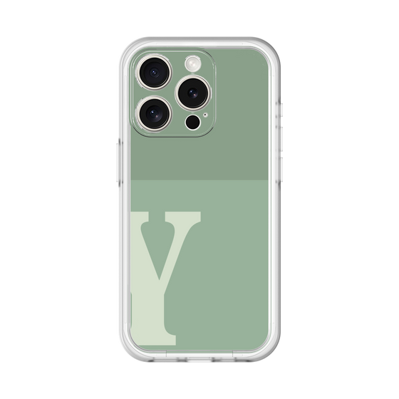 Slim Protection Premium Case［ オリジナル - initial two tone - Y green ］