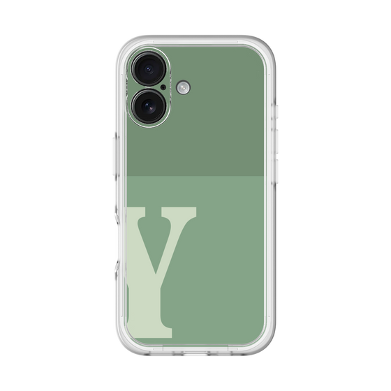 Slim Protection Premium Case［ オリジナル - initial two tone - Y green ］
