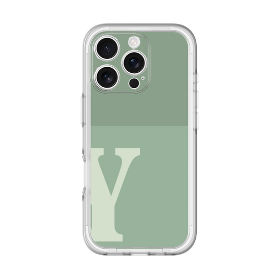 Slim Protection Premium Case［ オリジナル - initial two tone - Y green ］