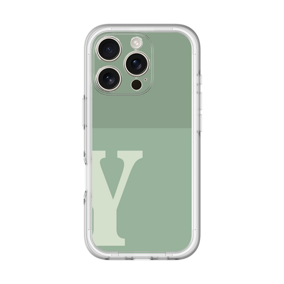 Slim Protection Premium Case［ オリジナル - initial two tone - Y green ］