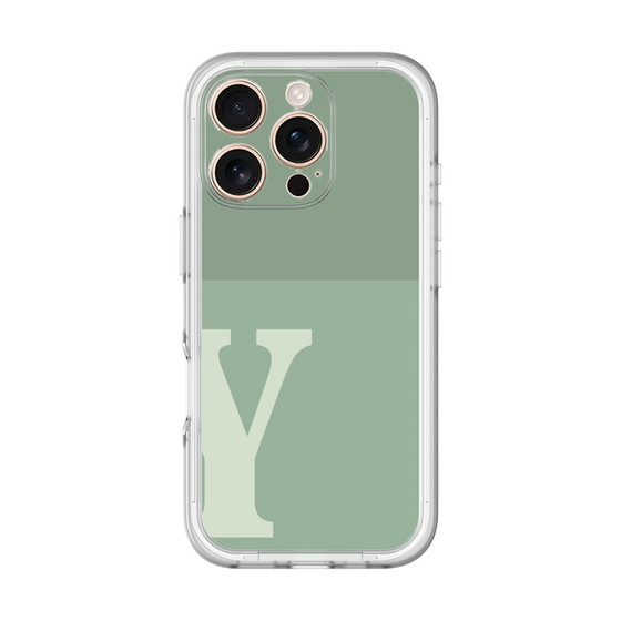 Slim Protection Premium Case［ オリジナル - initial two tone - Y green ］