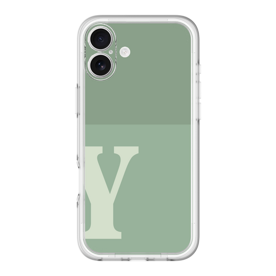 Slim Protection Premium Case［ オリジナル - initial two tone - Y green ］