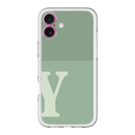 Slim Protection Premium Case［ オリジナル - initial two tone - Y green ］