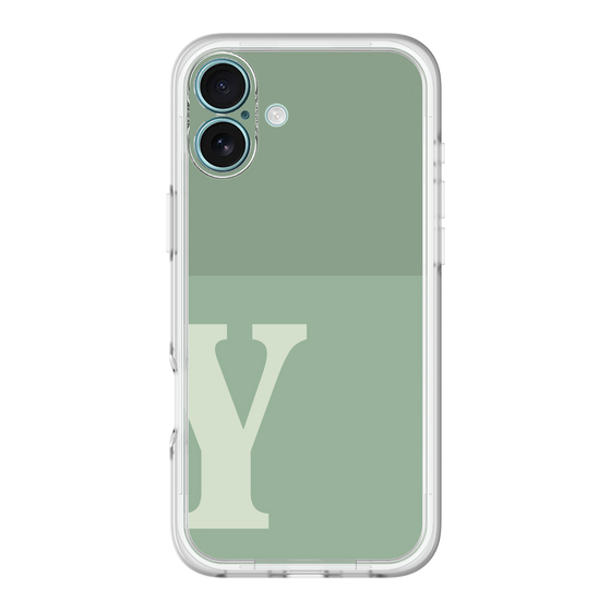 Slim Protection Premium Case［ オリジナル - initial two tone - Y green ］